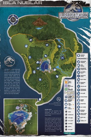 Isla Nublar Map, Jurassic World Poster - Buy Online