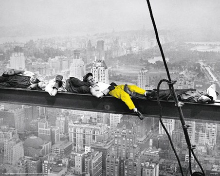 Asleep on a Girder - Pop Art