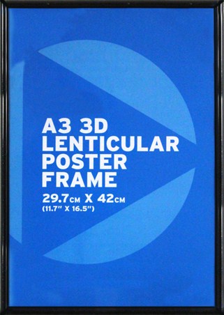 29.7x42cm Gloss Black Poster Frame - A3 Lenticular