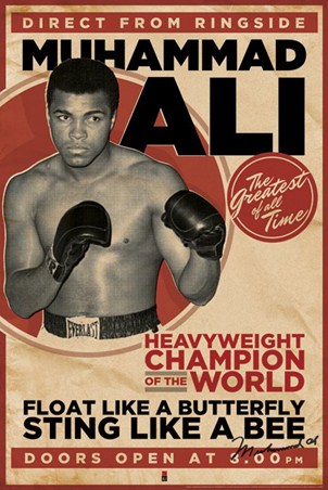 ali muhammad poster champion heavyweight boxing vintage posters old retro mohamed boxer fight affiche muhammed con magazine sports butterfly title