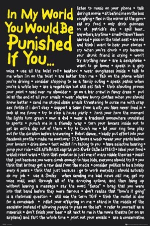 Dishing Out Punishments - In My World…