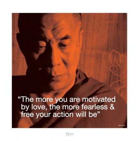 Motivated By Love, Dalai Lama Print - Buy Online