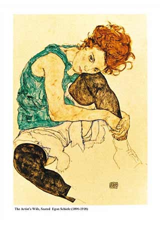 The Artists Wife Seated, 1918 - Egon Schiele