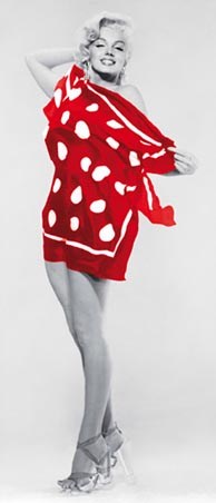 Marilyn at the Beach by Bert Reisfeld - Photography 2 Sheet Door Mural
