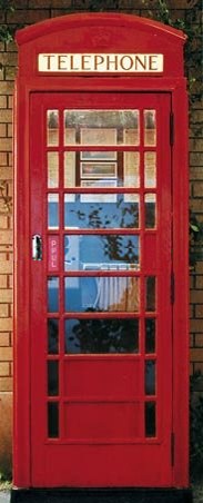 Telephone Box - British Phone Box Door Mural