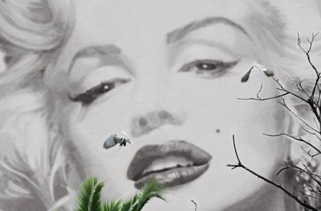 Marilyn á Cannes by Valery Hache - Digital Art Mini Mural