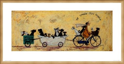Framed Framed The Doggie Taxi Service - Sam Toft