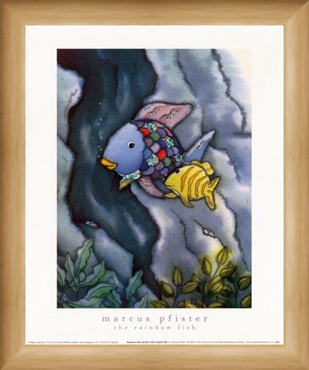 Framed Framed Rainbow Fish and The Little Striped Fish - Marcus Pfister