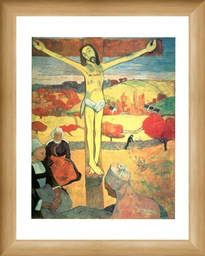 Framed Framed Yellow Christ - Paul Gauguin