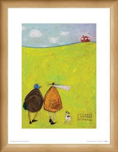Framed Framed Little Red Caravan On The Hill - Sam Toft