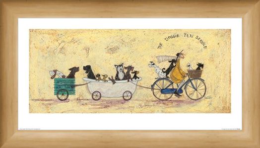 Framed Framed The Doggie Taxi Service - Sam Toft