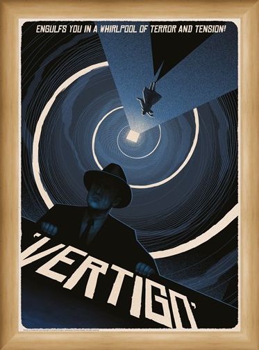 Framed Framed Vertigo - Alfred Hitchcock