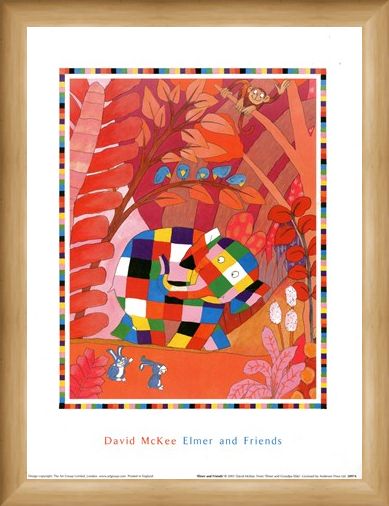 Framed Framed Walking through the Jungle - Elmer and Friends
