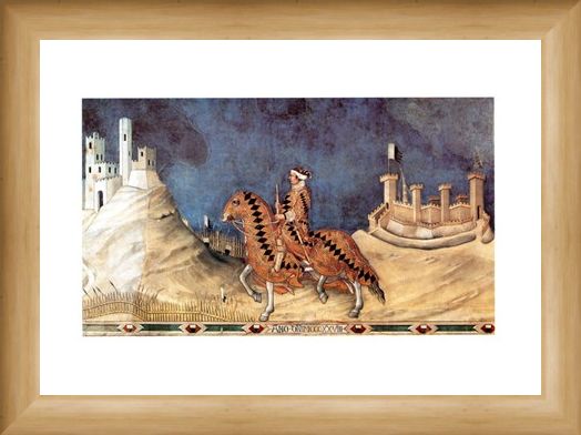 Framed Framed Guido Riccio Da Fogliano - Simone Martini