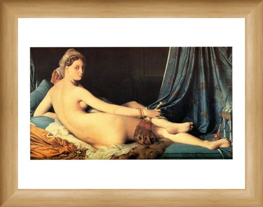 Framed Framed La Grande Odalisca - J. A. Dominique Ingres
