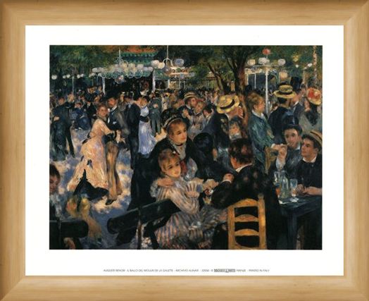 Framed Framed Il Ballo Del Moulin De La Galette - Auguste Renoir