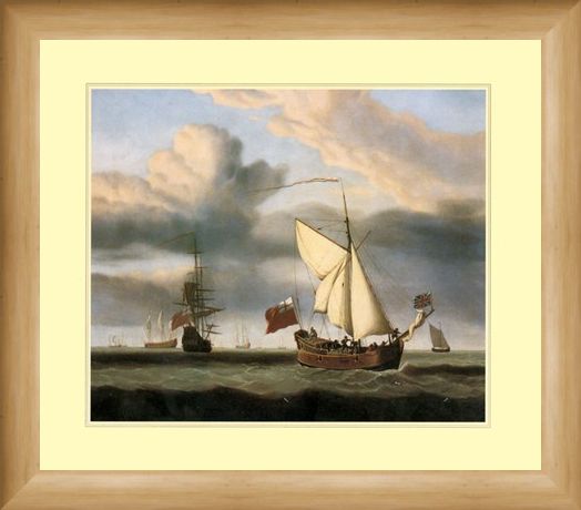 Framed Framed The Yacht 'Royal Escape' - Willem van de Velde