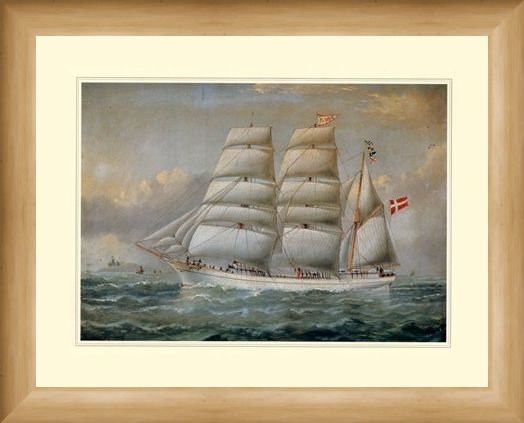 Framed Framed The Ship 'Claudia' - Antonio Jacobsen