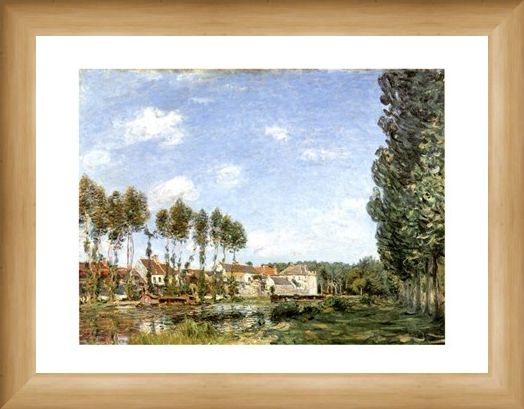 Framed Framed Moret Bords Du Loing - Alfred Sisley