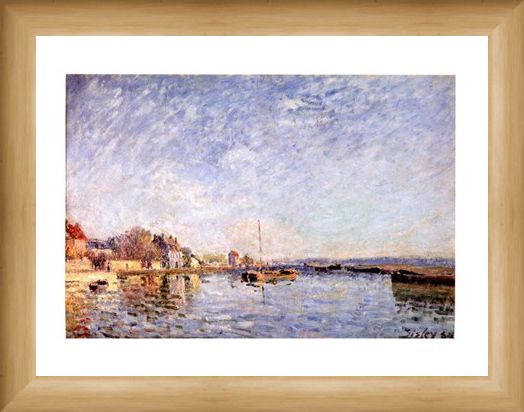 Framed Framed Canal Du Loing - Alfred Sisley