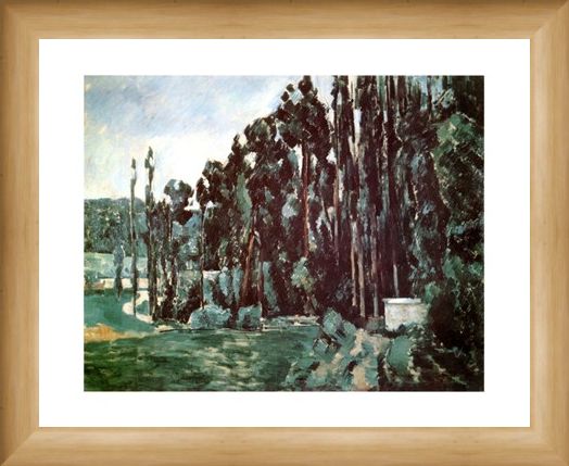 Framed Framed Poplars - Paul Cezanne