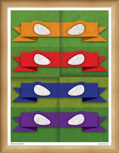 Framed Framed Minimal Movies: Teenage Mutant Ninja Turtles - Eye Masks