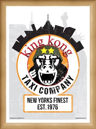 Framed Framed King Kong Taxi Company Mini Poster - Inspired By Taxi Driver