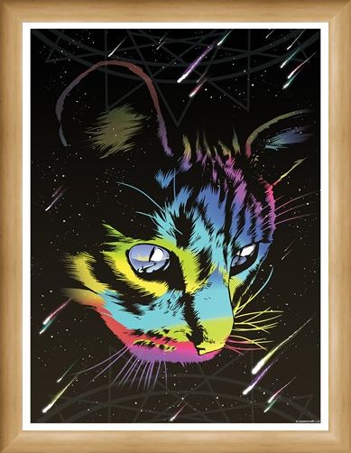 Framed Framed Rainbow Cat - Unorthodox Collective