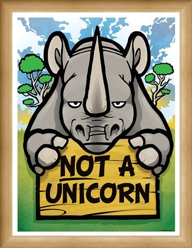 Framed Framed Not A Unicorn Mini Poster - Realist