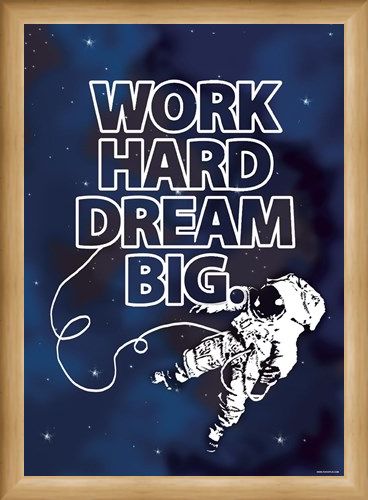 Framed Framed Work Hard - Dream Big