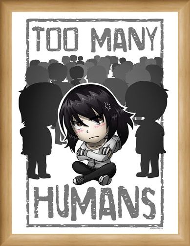 Framed Framed Too Many Humans Mini Poster -