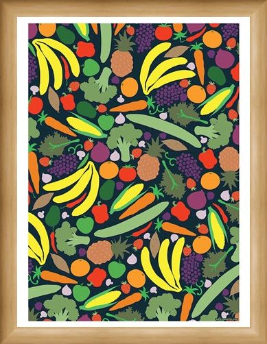Framed Framed A Colourful Explosion - Vibrant Vegan Mini Poster