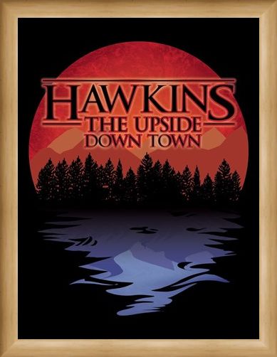 Framed Framed The Upside Down Town Mini Poster - Hawkins