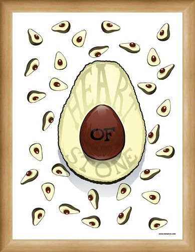 Framed Framed Heart Of Stone Mini Poster - Avocado