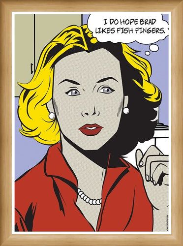 Framed Framed I Do Hope Brad Likes Fish Fingers - Pop Art