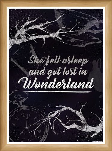 Framed Framed She Fell Asleep And Got Lost In Wonderland - Down The Rabbit Hole