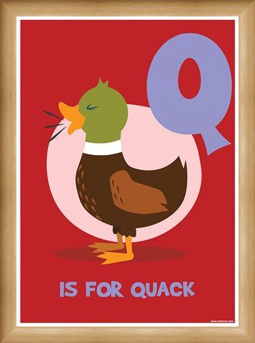 Framed Framed Q Is For Quack - Learning With Pictures