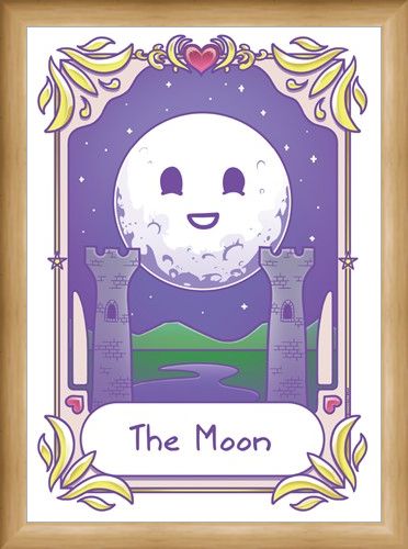 Framed Framed Kawaii - The Moon - Deadly Tarot