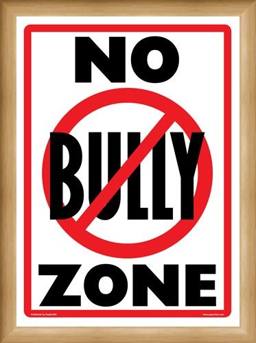 Framed Framed No Bully Zone - Playground Rules