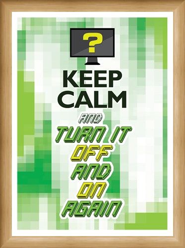 Framed Framed Keep Calm & Turn It Off & On Again - One Solution