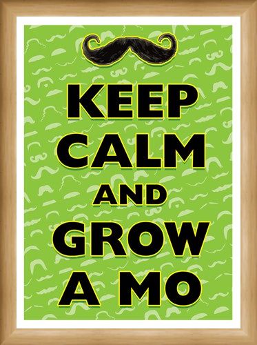 Framed Framed Keep Calm & Grow A Mo - Keep Calm & Carry On