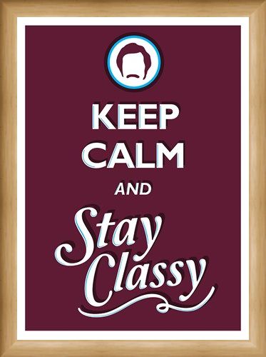 Framed Framed Keep Calm & Stay Classy - Keep Calm & Carry On