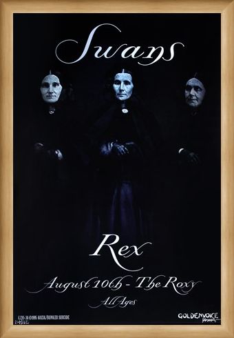 Framed Framed Swans at the Roxy - Frank Kozik