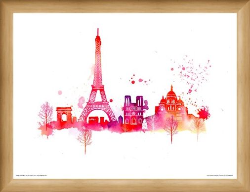 Framed Framed Paris Skyline - Summer Thornton