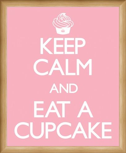Framed Framed Keep Calm and Eat a Cupcake - Keep Calm and Carry On