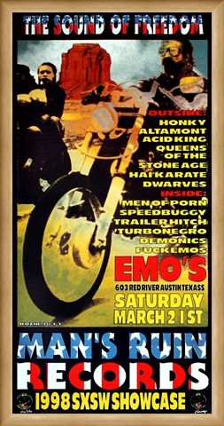 Framed Framed Man's Ruin Records 1998 SXSW Showcase - Frank Kozik