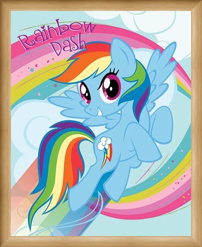 Framed Framed Rainbow Dash - My Little Pony