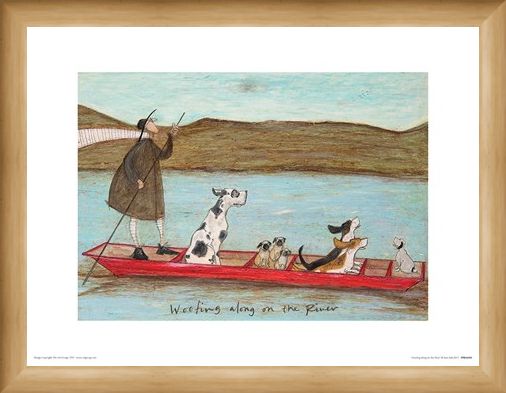 Framed Framed Woofing Along On The River - Sam Toft
