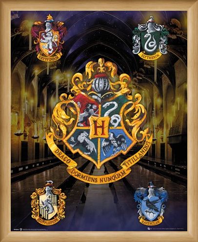 Framed Framed House Crests - Harry Potter