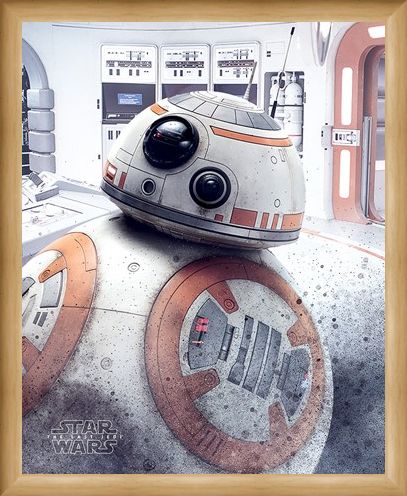 Framed Framed BB-8 Peek - Star Wars The Last Jedi